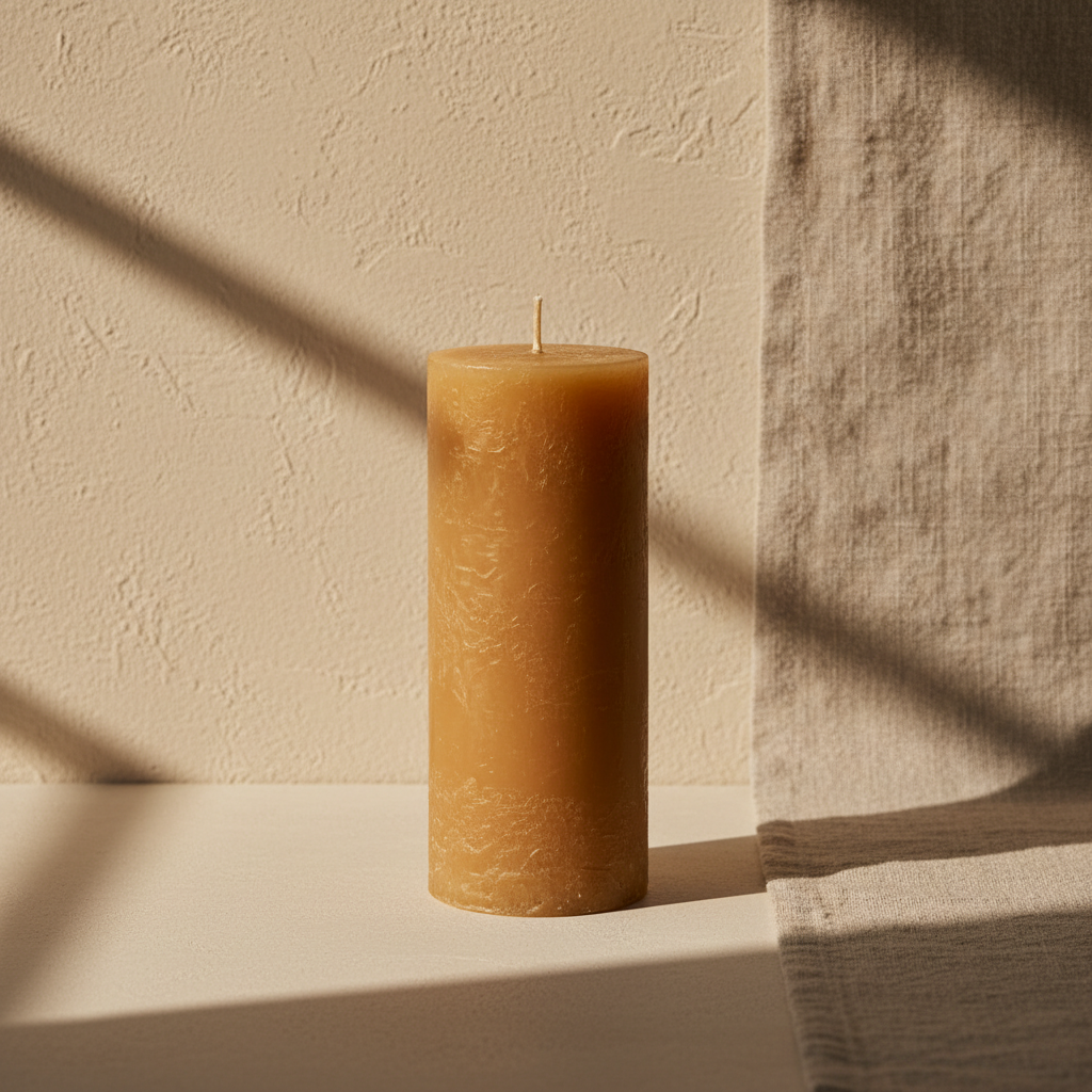 kv-demo-tomoshibi-beeswax-pillar krv-unique front