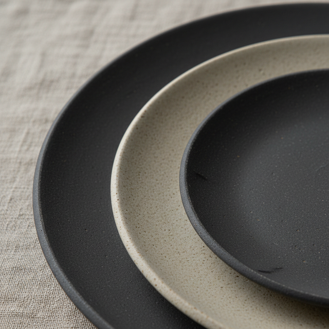Zen Stoneware Plate Set